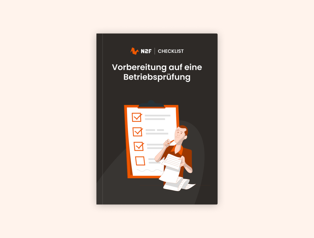 Checklist Vorbereitung Betriebsprufung orange background