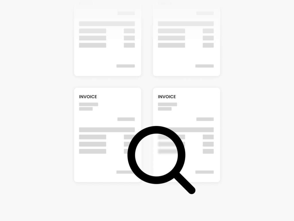 Invoice multi-criteria search