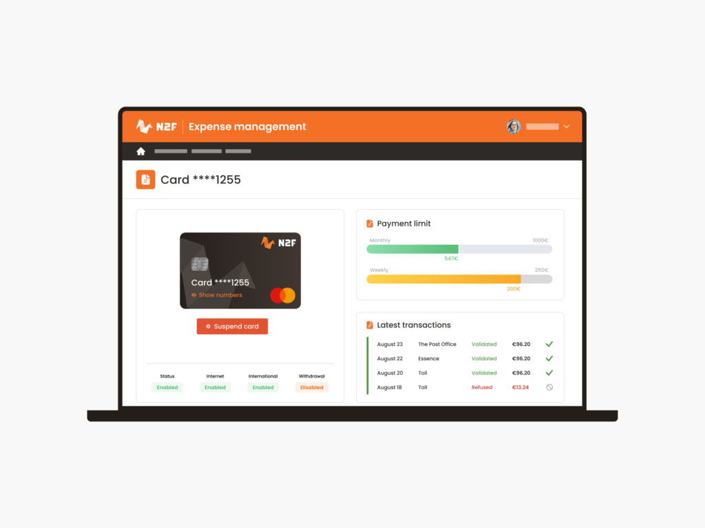 Real-time card management
