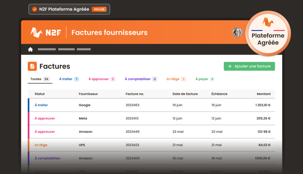N2F Factures fournisseurs