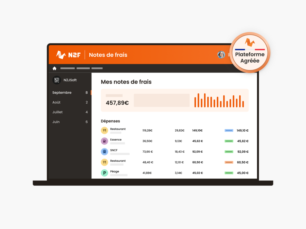 N2F Plateforme Agréée pour les notes de frais