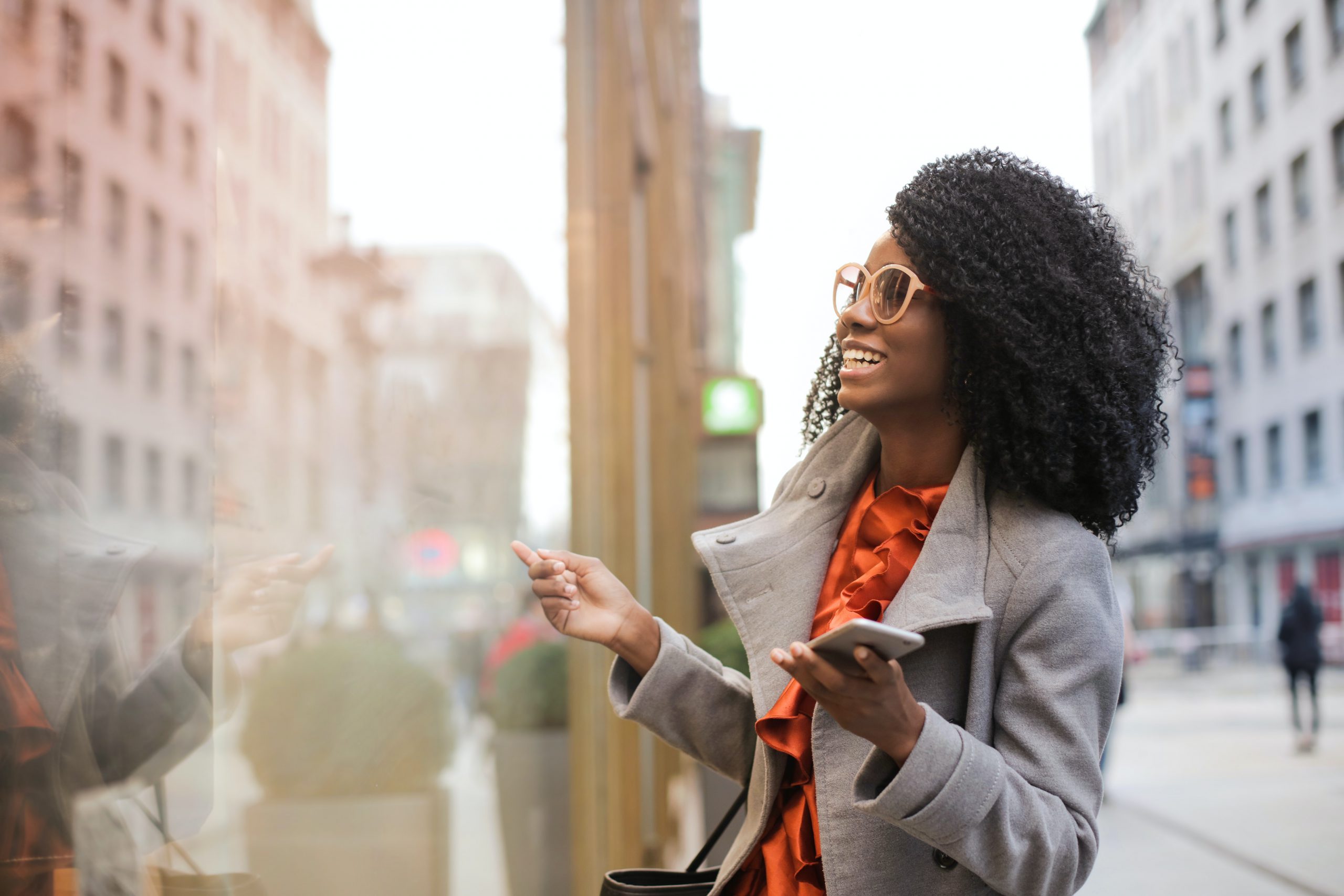 Young girl during business travel